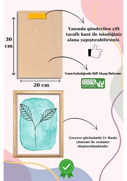 5 Parça Çerçeve Görünümlü Mdf Tablo Seti, Oturma Odası, Salon, Ofis, Ev Duvar Tablosu modelleri