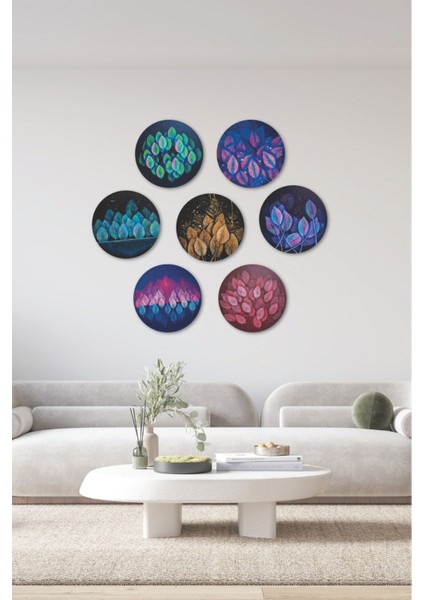 Yaprak Tablo Modeli, 7'li Mdf Set, Ev, Oturma Odası, Yatak Odası, Salon, Ofis Duvar Dekoru fiyatları