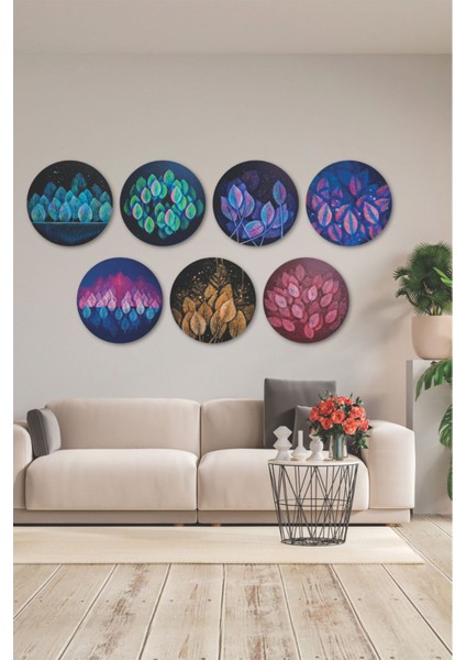 Yaprak Tablo Modeli, 7'li Mdf Set, Ev, Oturma Odası, Yatak Odası, Salon, Ofis Duvar Dekoru modelleri