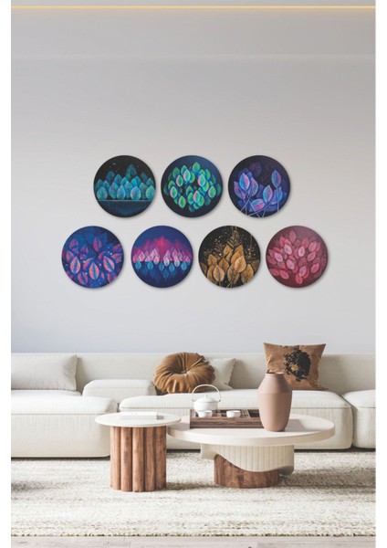Yaprak Tablo Modeli, 7'li Mdf Set, Ev, Oturma Odası, Yatak Odası, Salon, Ofis Duvar Dekoru indirimleri