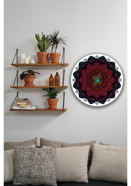 Mandala Desenli Ahşap Tablo Modeli, Ev, Oturma Odası, Salon, Ofis Şık Duvar Dekorasyonu