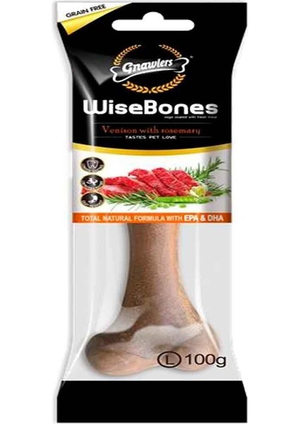 Wısebones Biberiyeli Ve Geyik Etli Köpek Ödül Kemiği 100 gr