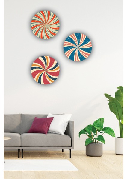 Çark Desenli 3 Parça Mdf Tablo Modeli, Şık Ev Dekorasyonu, Salon, Oturma Odası, Ofis Duvar Süsü fiyatları