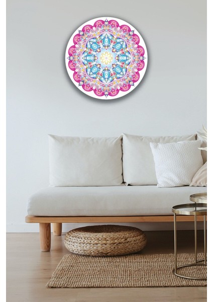 Mandala Desenli Ahşap Tablo Modeli, Ev, Oturma Odası, Salon, Ofis Şık Duvar Dekorasyonu modelleri