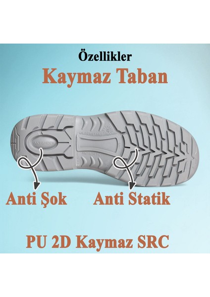 İş Güvenliği Ayakkabısı Hakiki Deri 46 Numara Kompozit Burunlu Bağcıklı İnşaatçı Ayakkabı Çizme