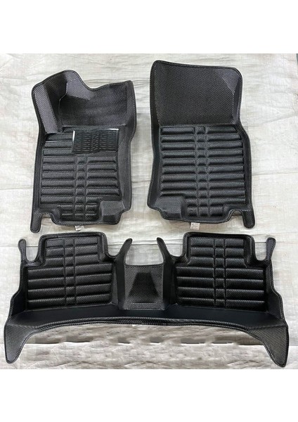 Nissan Qashqai Uyumlu 2014-2021 5d Havuzlu Karbon Dizayn Paspas Seti