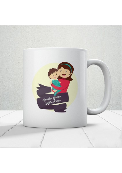 Anneler Için Sıcacık Bir Hediye Anneler Günün Kutlu Olsun Yazılı Hediyelik Kupa