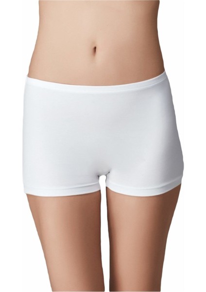 2li Bambu Bayan Boxer 901 Beyaz Kadın