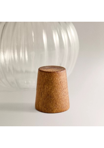 Borosilikat Cam ve Bambu Yağlık & Sirkelik Seti – 2'li, Doğal Ahşap Standlı, Şık Tasarım fiyatları