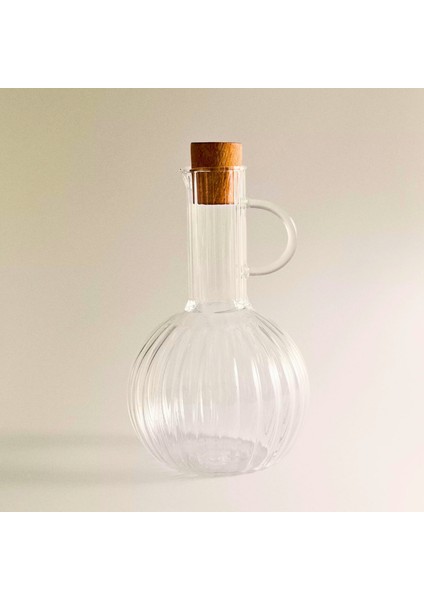 Borosilikat Cam ve Bambu Yağlık & Sirkelik Seti – 2'li, Doğal Ahşap Standlı, Şık Tasarım modelleri