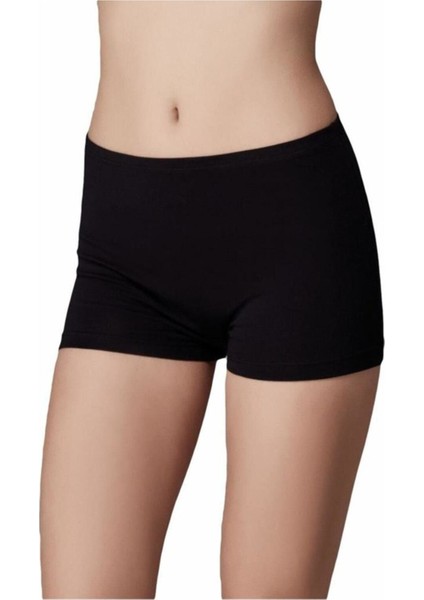2li Bambu Bayan Boxer 901 Siyah Kadın