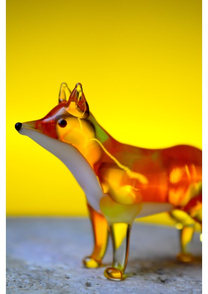 Özel Tasarım El Yapımı Sıcak Cam Heykel Tilki Biblosu modelleri