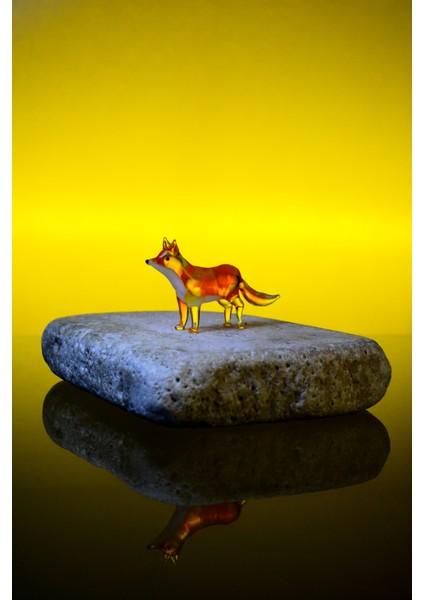 Özel Tasarım El Yapımı Sıcak Cam Heykel Tilki Biblosu indirimleri