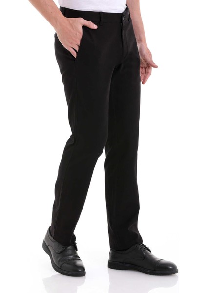 Avasar Erkek Siyah Regular Fit Keten PANTOLON-7229