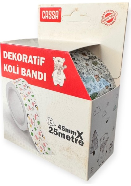 45MM x 25MT Dekoratif Desenli Koli Bandı fiyatları