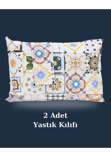 Çini Karo Desen Yastık Kılıfı | 2 Adet | 50 x 70 fırsatları