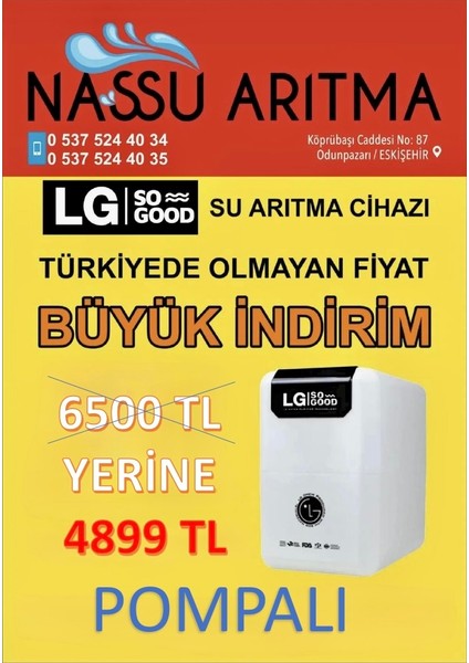 Lgso Good Pompalı Su Arıtma Cihazı-Duş Başlığı Hediyeli