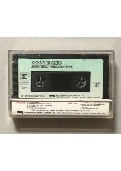 Kenny Rogers Something Inside So Strong Kaset (Orjinal Dönem Kağıt Baskı)