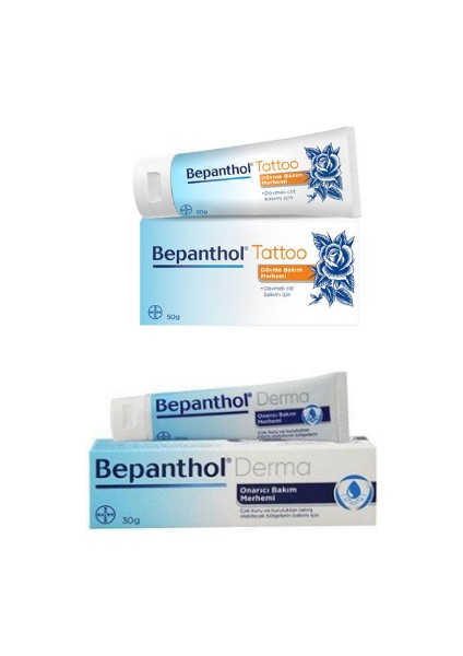 Tattoo Dövme Bakım Merhemi 50 gr + Bpanthol Derma Onarıcı Bakım Merhemi 30 gr