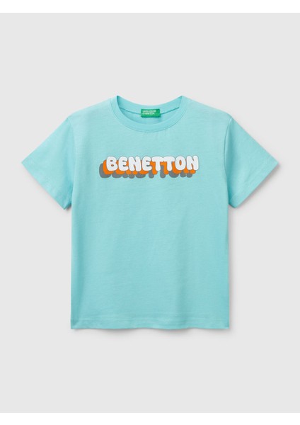 Erkek Çocuk Baskılı Tshirt 1-6 Yaş Turkuaz fiyatları