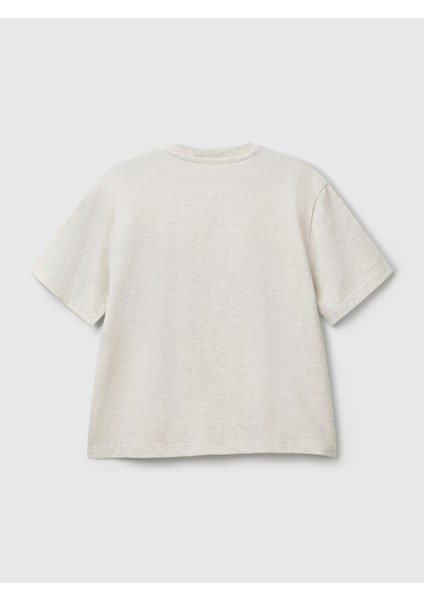 Erkek Çocuk Basketbol Baskılı Tshirt 6-14 Yaş Gri modelleri