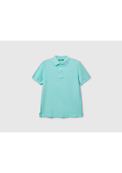 Erkek Çocuk Polo Yaka Tshirt 6-14 Yaş Mint