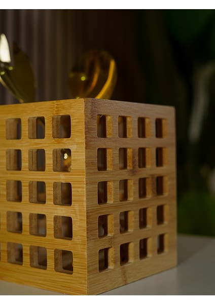 Badehome Decoration Doğal Bambu Kafes Kaşıklık Organizer fiyatları