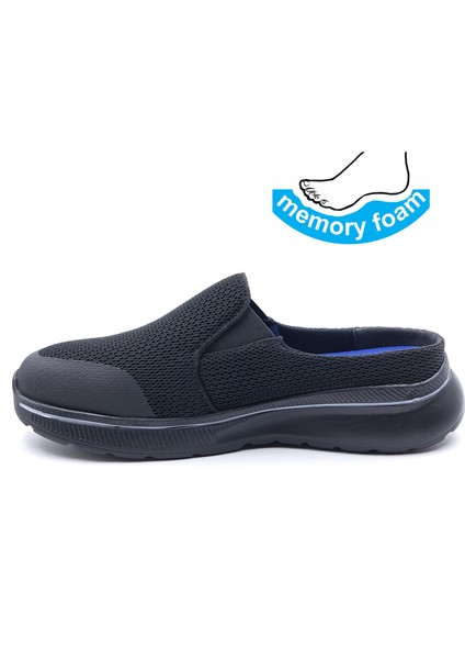 K1211 Memory Foam Anatomik Burnu Kapalı Siyah Erkek Sabo Terlik fiyatları