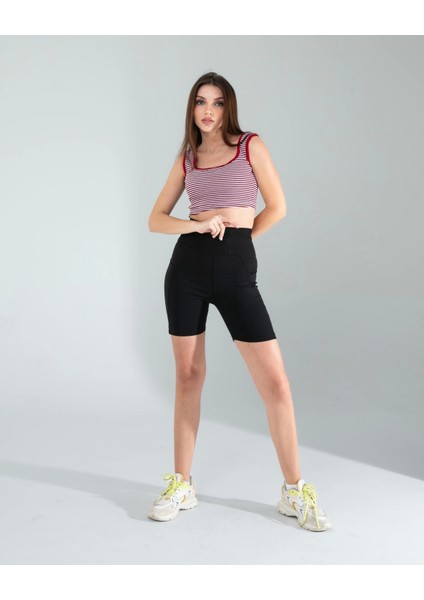 Kırmızı Çizgili Basic Crop fırsatları