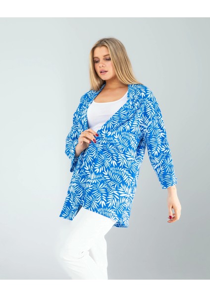 Çiçek Desen Mavi Kimono fiyatları