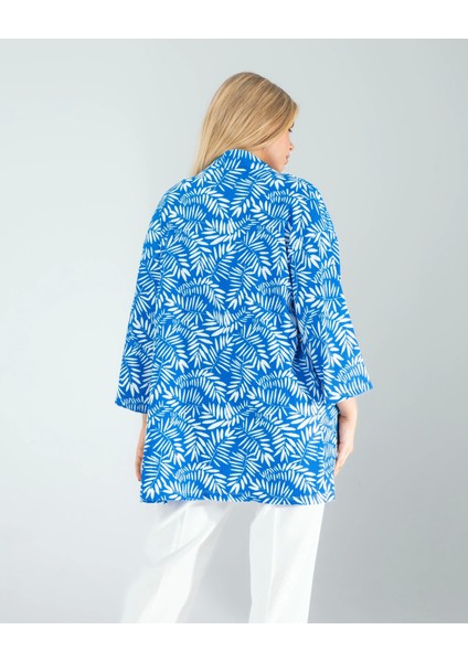 Çiçek Desen Mavi Kimono indirimleri