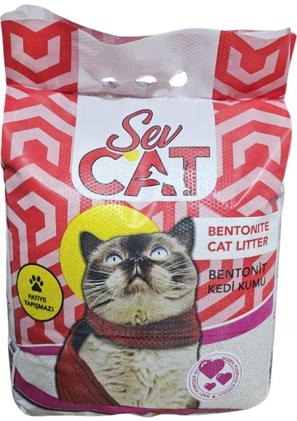 Sevcat Kedi Kumu Bebek Pudra Kokulu Doğal Bentonit Patiye Yapışmaz