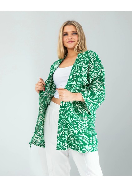 Çiçek Desen Yeşil Kimono fiyatları