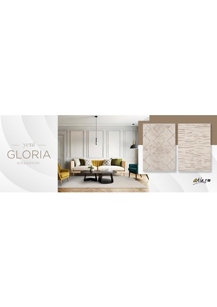 Gloria G x 17A Kahve Bej Silinebilir Yumuşak Leke Tutmaz Antialerjik Halı