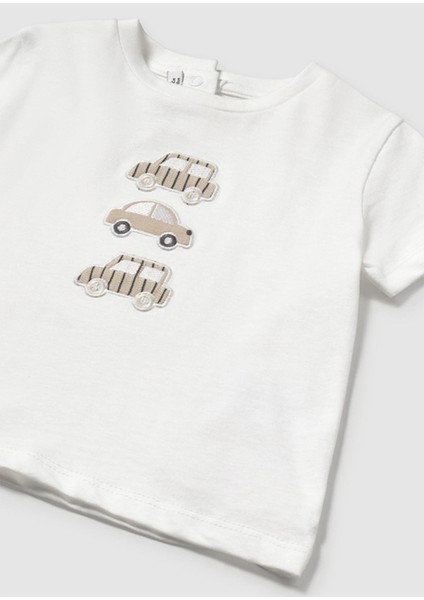 Yazlık Erkek Bebek Şapkalı 2'li Takım - Ekru fırsatları