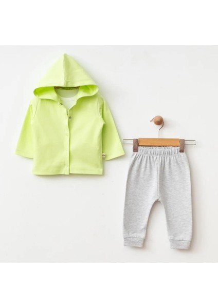 Erkek Bebek Hırka Sweat Pantolon 3'lü Takım