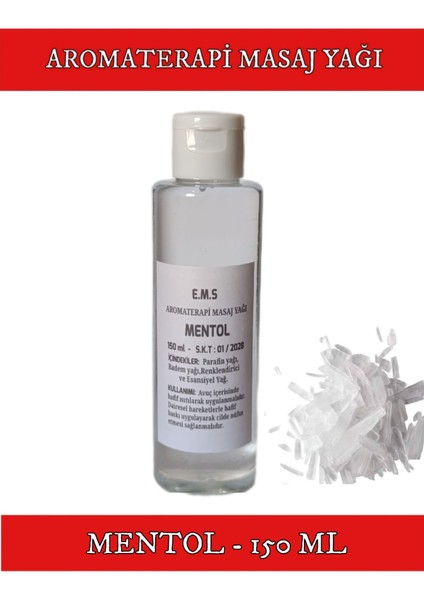 Mentol Masaj Yağı 150 ml Mentol Esansı Aromaterapi Masaj Yağı