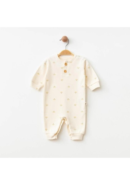 Organik Unisex Bebek Tulum - Desenli