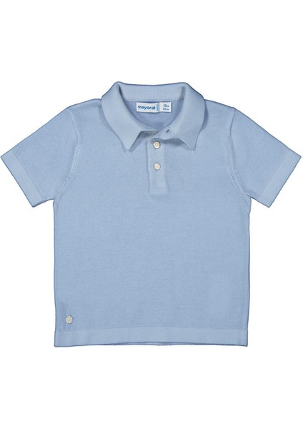 Yazlık Erkek Bebek Polo Yaka T-Shirt - Mavi
