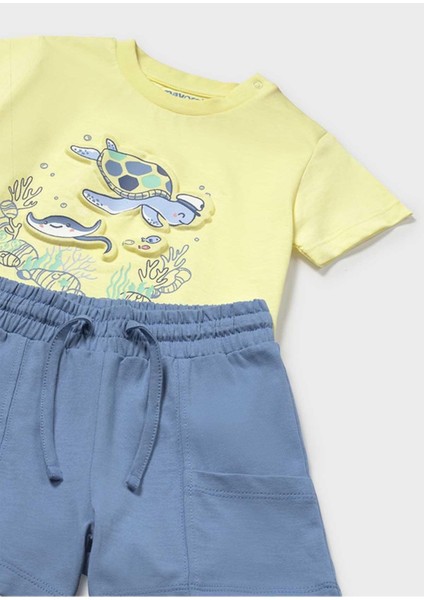 Yazlık Erkek Şort Takım - Sarı modelleri