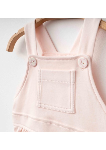 Kız Bebek Salopet Elbiseli T-Shırt 2'li Takım - Pembe fiyatları