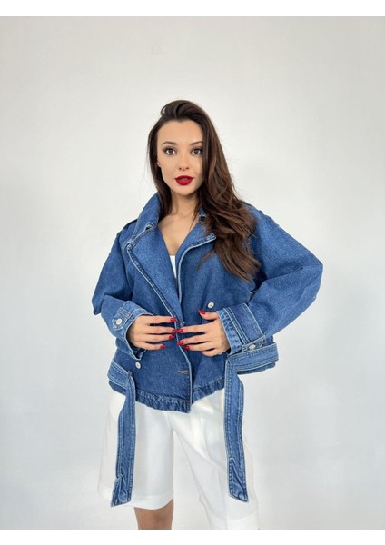 6784 Kot Ceket-Mavi