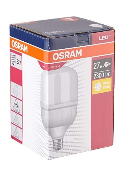 LED Jumbo E27 27W/2300LM, Sarı Işık