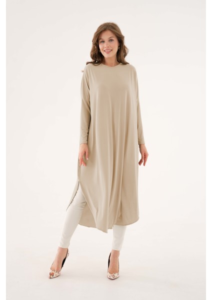 Yanları Yırtmaçlı Sandy Tunik
