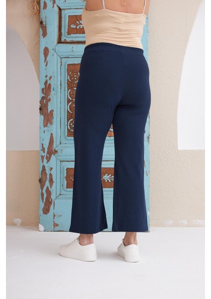 Bol Paça Büyük Beden Lacivert Eşofman Altı fırsatları