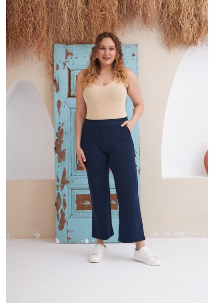 Bol Paça Büyük Beden Lacivert Eşofman Altı indirimleri