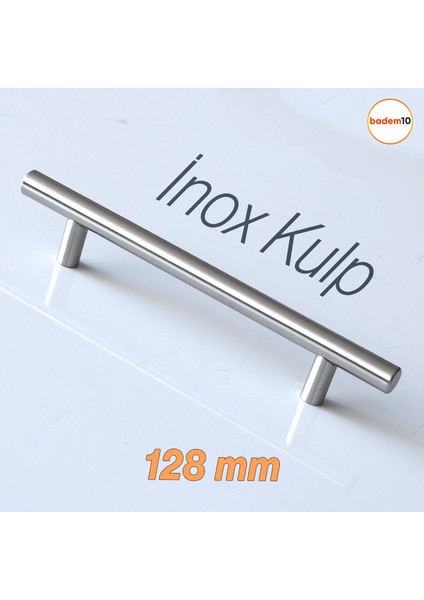 Pürüzsüz 128 mm Inox Metal 10 Adet Dolap Dolabı Mobilya Mutfak Çekmece Kapak Kulbu Kulpu Kulpları