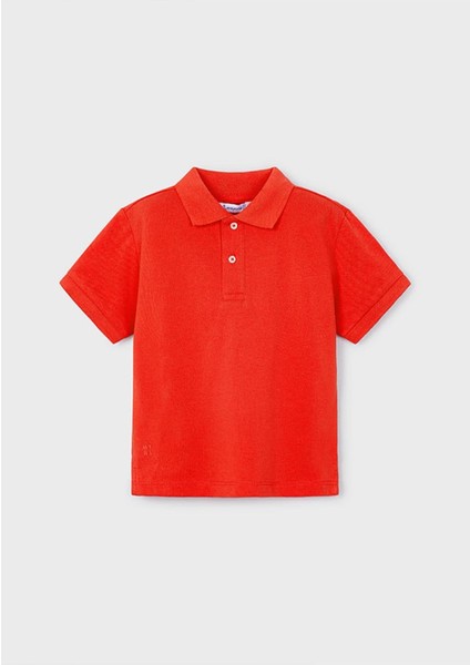 Yazlık Erkek Çocuk Polo Yaka T-Shirt - Kırmızı