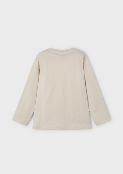 Yazlık - Mevsimlik Erkek Çocuk Uzun Kol T-Shirt - Bej modelleri