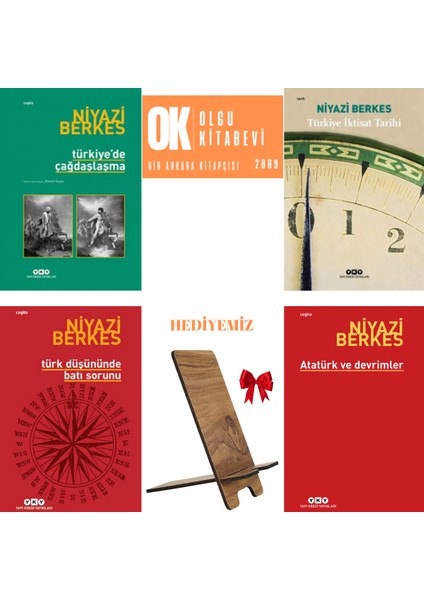 Türkiye’de Çağdaşlaşma - Türkiye Iktisat Tarihi - Atatürk ve Devrimler - Türk Düşününde Batı Sorunu - (Telefon Tutucu Hediyemiz) / 4 Kitap Set - Niyazi Berkes
